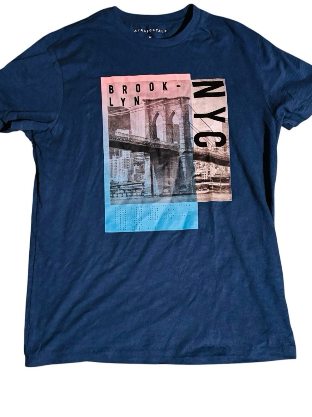 Aeropostale Sz M Men Graphic Tee shirt Blue